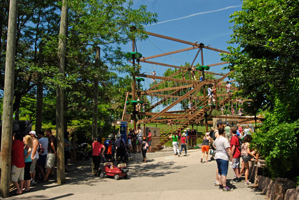 a climbing structure near the African pavilion